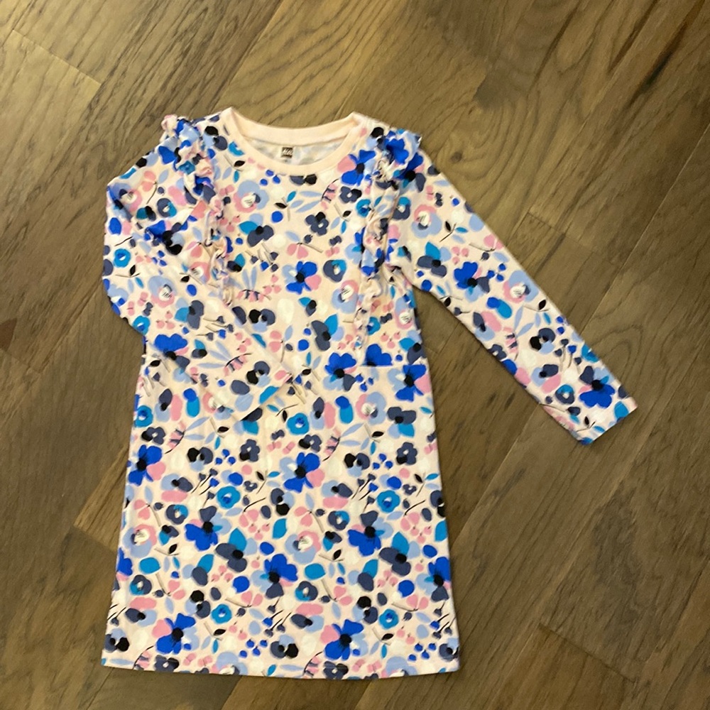 Ruffle Shoulder Dress by Tea Collection